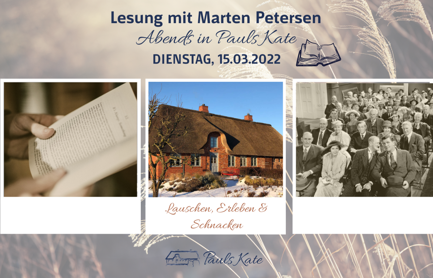 Abends in der Kate mit Marten Petersen - Autorenlesung am 15.03.22